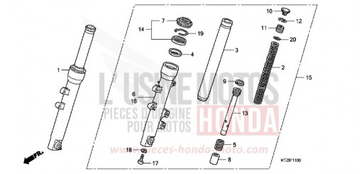 FRONT FORK PES1259 de 2009